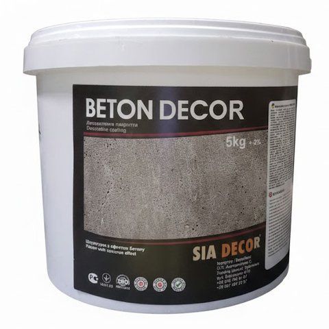 BETON DECOR штукатурка декоративная для стен 5кг фото