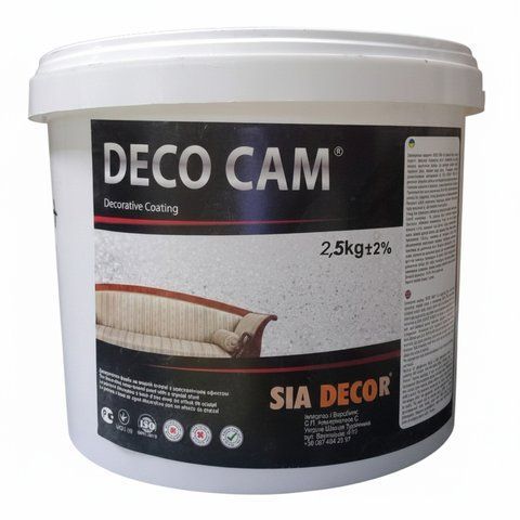 DECO CAM штукатурка декоративная для стен глянцевая перламутровая 2,5кг фото