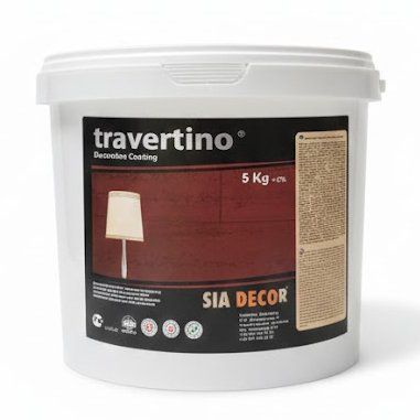 TRAVERTINO WHITE штукатурка декоративна для стін 5кг   фото