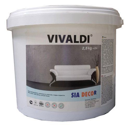 VIVALDI штукатурка декоративна для стін напівматова напівтонка перламутрова 2,5кг   фото